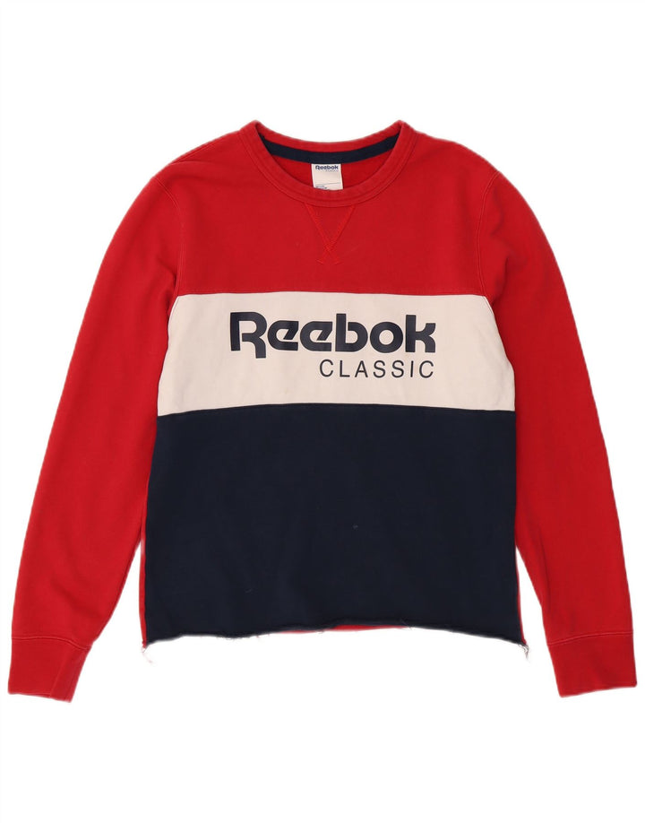 Γυναικείο φούτερ Reebok Jumper UK 14 Medium πολύχρωμο Colourblock