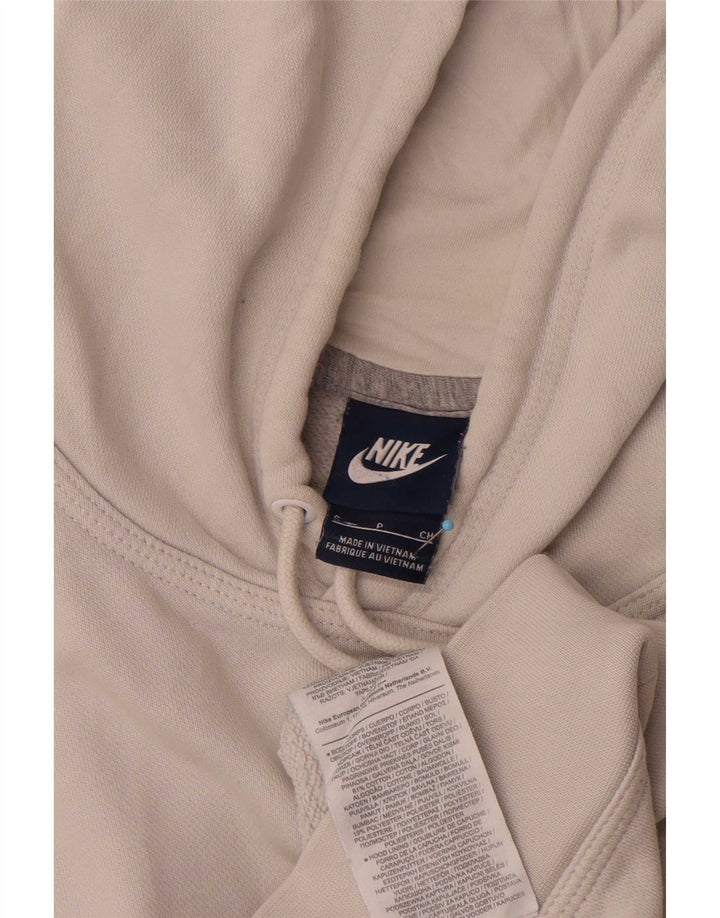 Ανδρικό μπλουζάκι με κουκούλα Nike, μικρό γκρι βαμβακερό