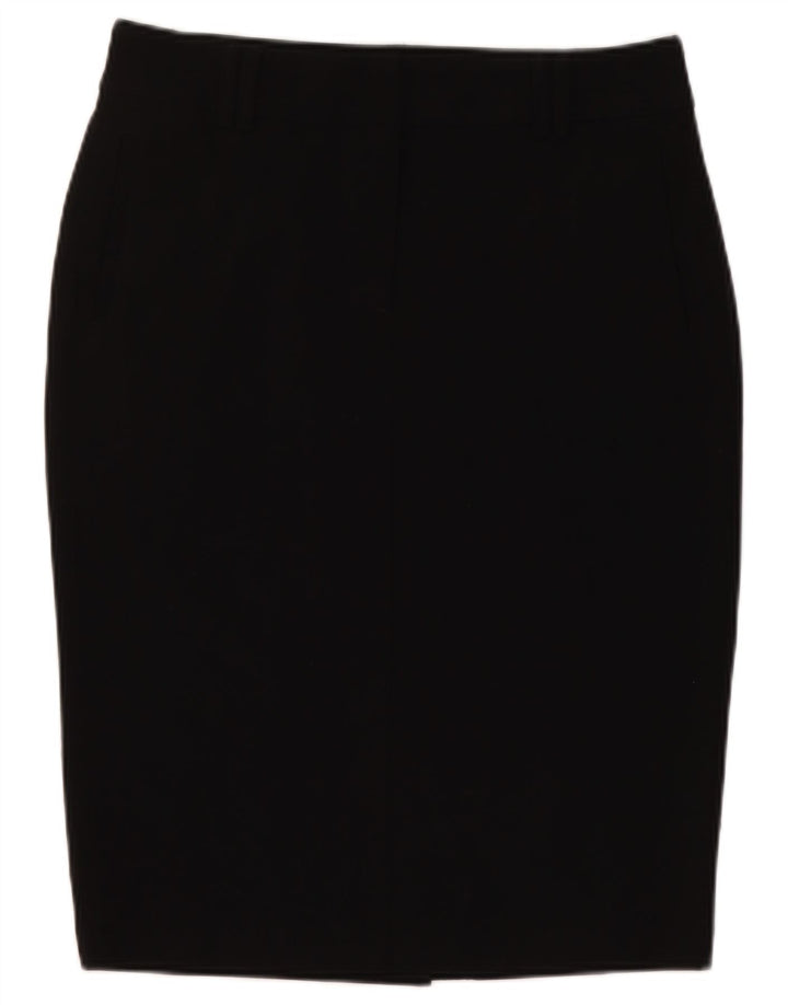 Marks & Spencer Γυναικεία Pencil Φούστα UK 12 Medium W30 Black Polyester