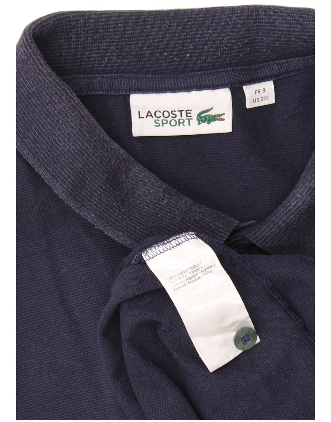 Ανδρικό μπλουζάκι πόλο LACOSTE Νούμερο 8 3XL Βαμβακερό Navy Blue