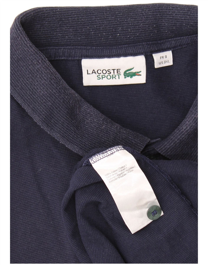 Ανδρικό μπλουζάκι πόλο LACOSTE Νούμερο 8 3XL Βαμβακερό Navy Blue