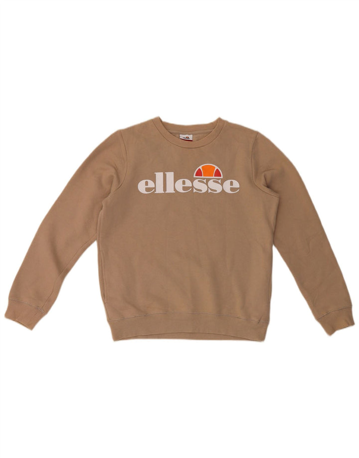 Γραφικό Φούτερ Ellesse Boys Jumper 13-14 ετών Καφέ Βαμβακερό