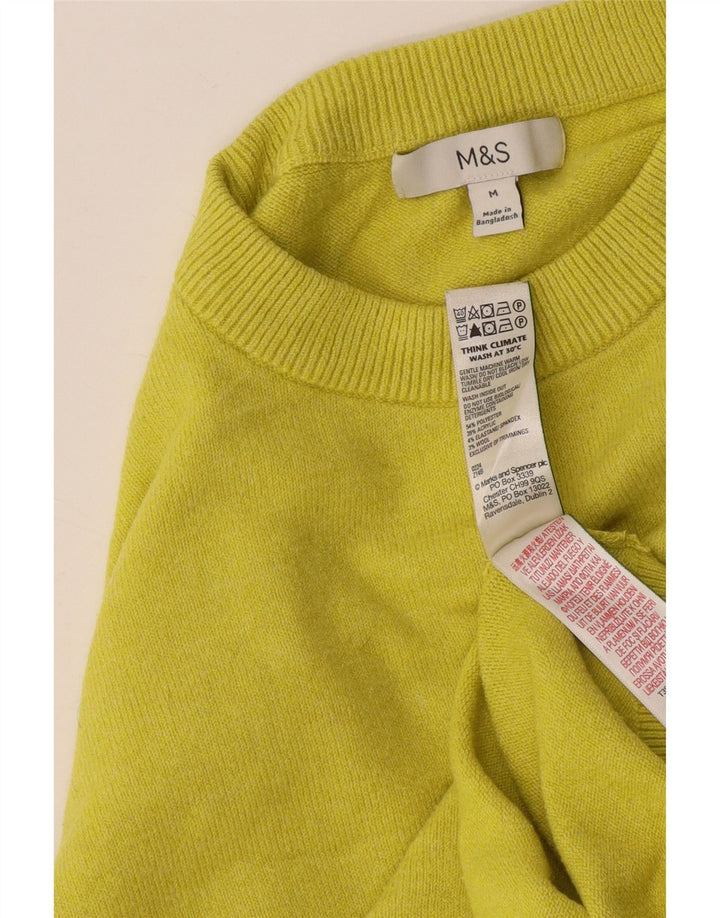 Marks & Spencer Γυναικείο πουλόβερ με λαιμόκοψη UK 14 Medium Yellow