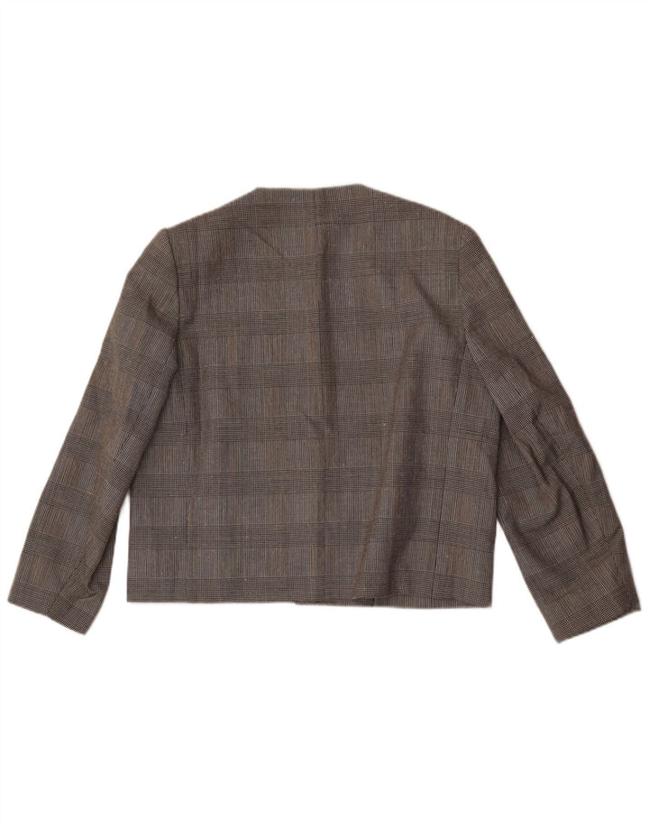 Mansfield Γυναικείο μπουφάν blazer UK 18 XL Grey Check Polyester