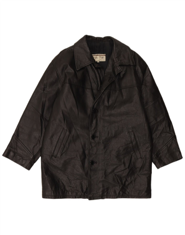 Ανδρικό Δερμάτινο Μπουφάν VINTAGE IT 48 Μεσαίο Μαύρο Δερμάτινο