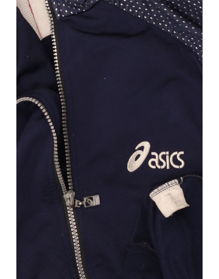 Ανδρική φόρμα Asics Top Jacket UK 40 Large Navy Blue Colorblock Πολυεστέρας