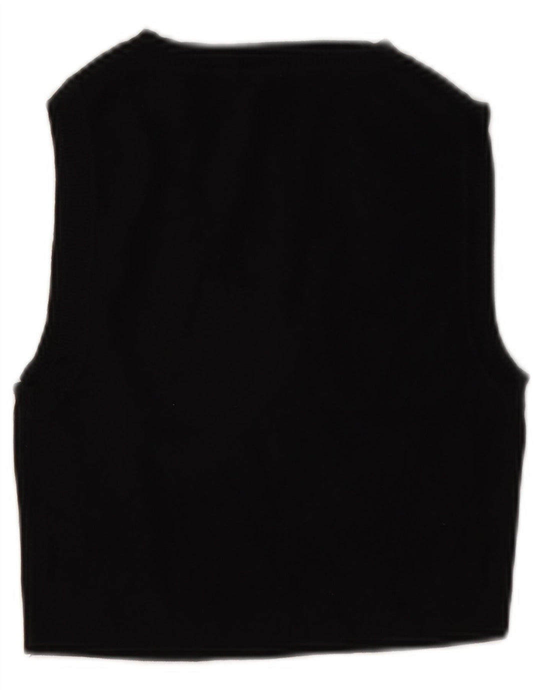 Zara Γυναικείο Crop Vest Top UK 12 Medium Black Viscose