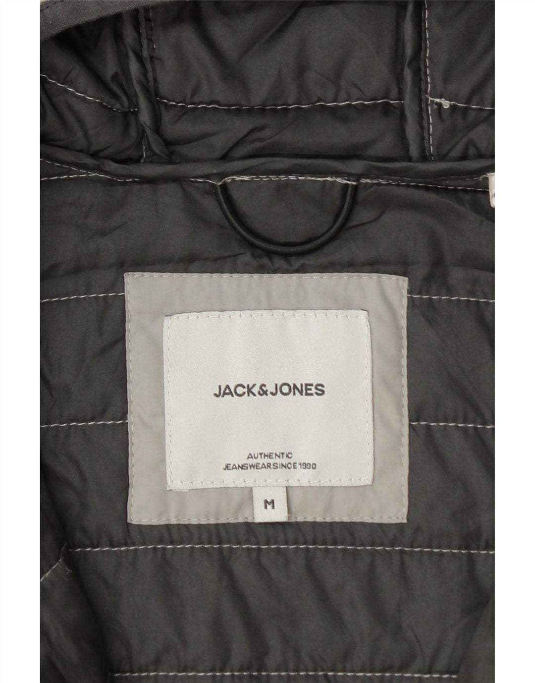 Jack & Jones Ανδρικό μπουφάν με κουκούλα UK 38 Medium Grey Colourblock