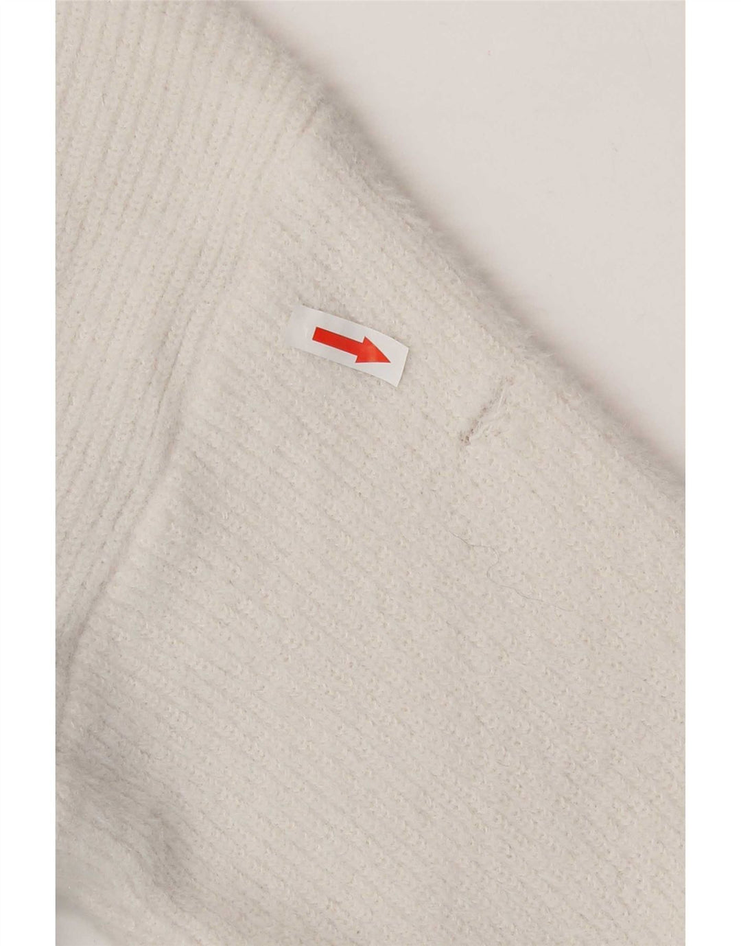 Zara Γυναικείο πουλόβερ με V λαιμόκοψη UK 10 Small White Polyester