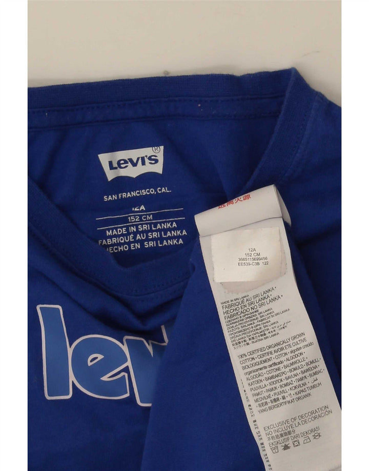 Γραφικό T-Shirt Levi's Boys Top 11-12 ετών Μπλε βαμβακερό