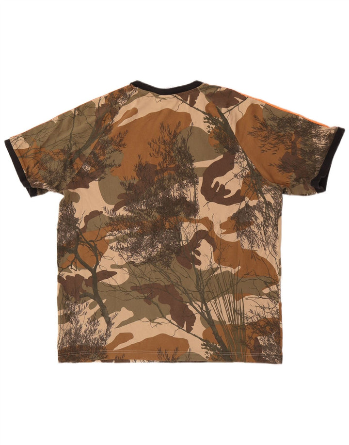 Ανδρικό T-Shirt Adidas Top μεγάλο πολύχρωμο βαμβακερό καμουφλάζ