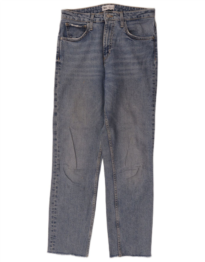 Zara Γυναικείο Straight Jeans EU 38 Small W28 L28 Blue