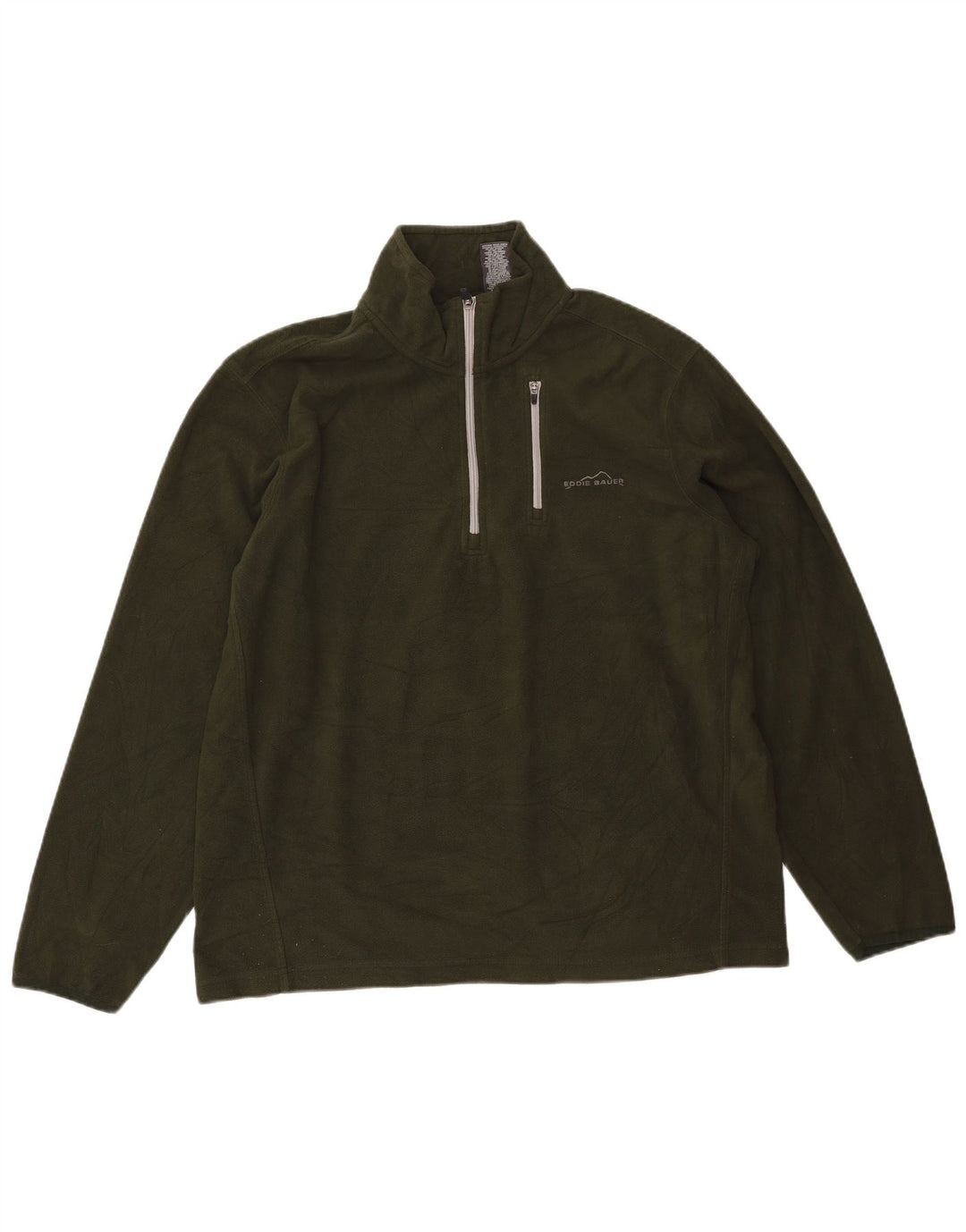 Eddie Bauer Ανδρικό φερμουάρ Fleece Jumper Μεγάλος Πράσινος Πολυεστέρας