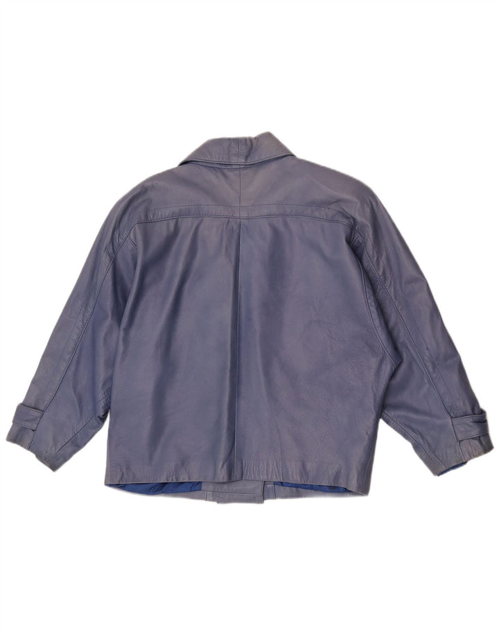 Vintage Γυναικείο Oversized Δερμάτινο Μπουφάν EU 40 Medium Blue
