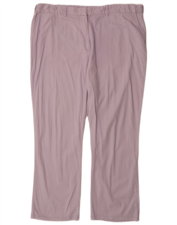 COTTON TRADERS Γυναικείο ίσιο παντελόνι Chino UK 22 3XL W40 L30 Purple