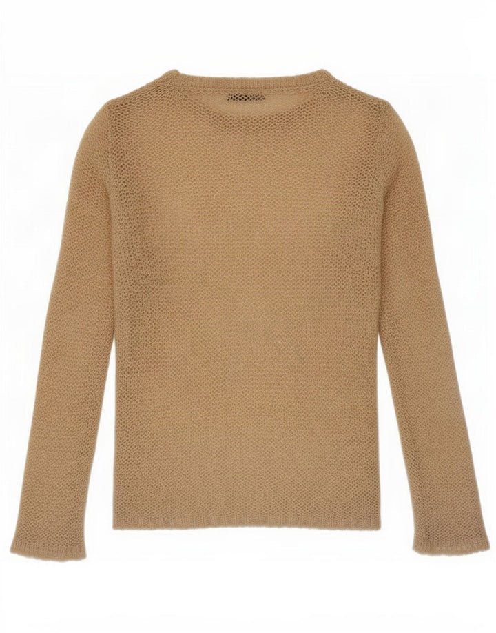 Zara Γυναικεία See Through Top Μακρυμάνικο UK 10 Small Beige