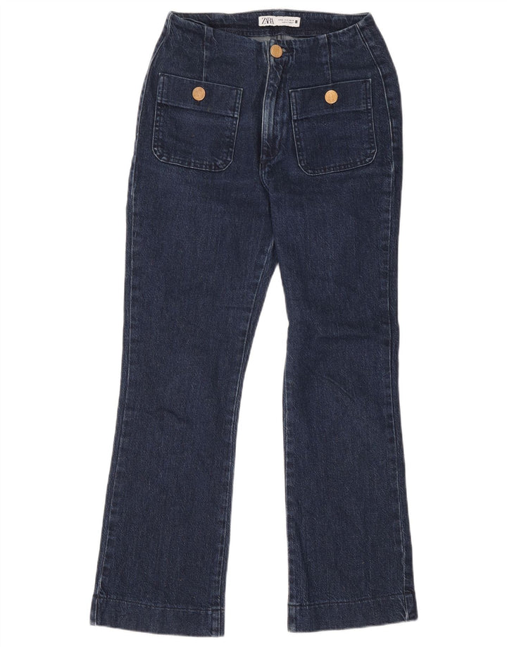 Zara Γυναικείο Τζιν μποτάκι EU 36 XS W26 L28 Navy Blue