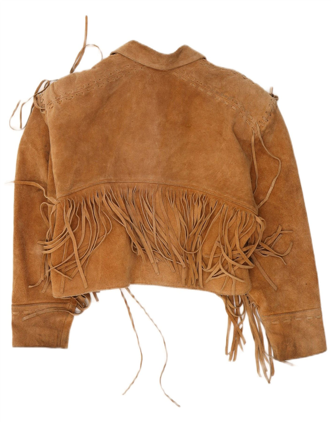 Vintage Γυναικείο Crop Suede Jacket UK 20 2XL Brown Western