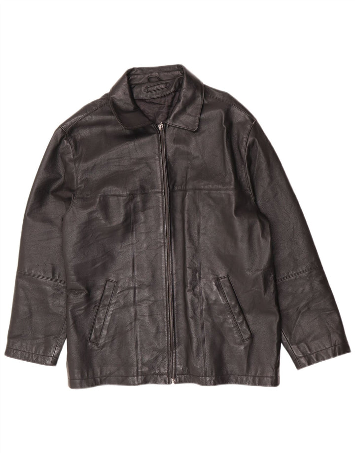 Angelo Litrico Ανδρικό Δερμάτινο Μπουφάν UK 36 Small Black Leather