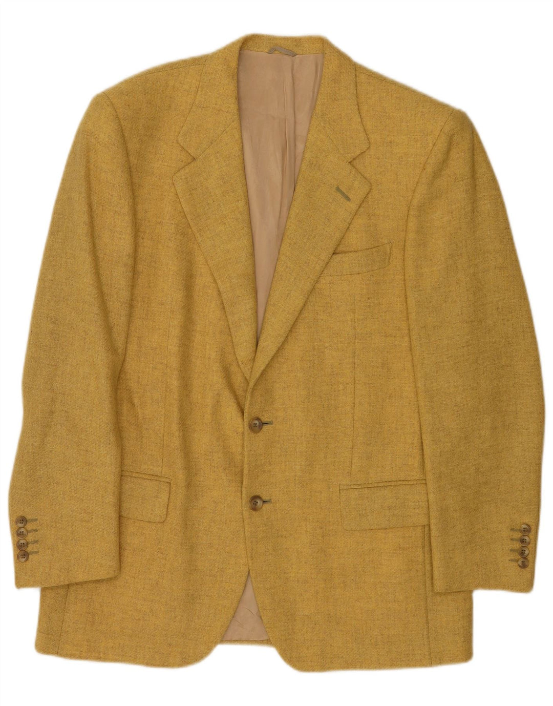 Vintage Ανδρικό Μπουφάν Blazer IT 52 XL Κίτρινο Μαλλί