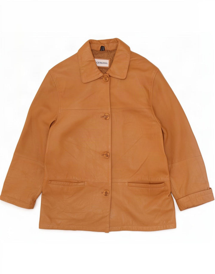 Γυναικείο Δερμάτινο Μπουφάν UK 14 Large Beige