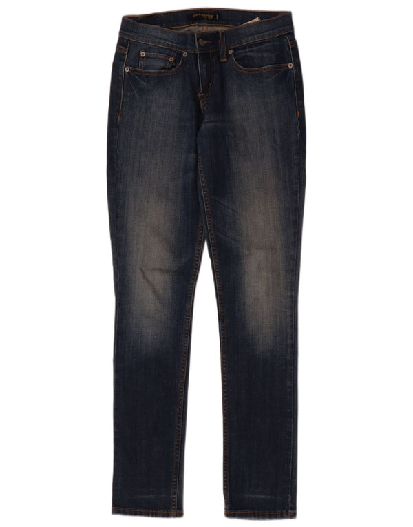 LEVI'S Γυναικείο 524 Super Low Skinny Jeans US 5 Small W30 L32 Μπλε βαμβακερό