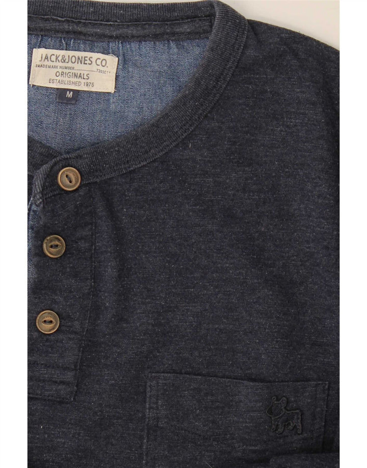 Ανδρικό μπλουζάκι Jack & Jones, μακρυμάνικο, μεσαίο μπλε ναυτικό
