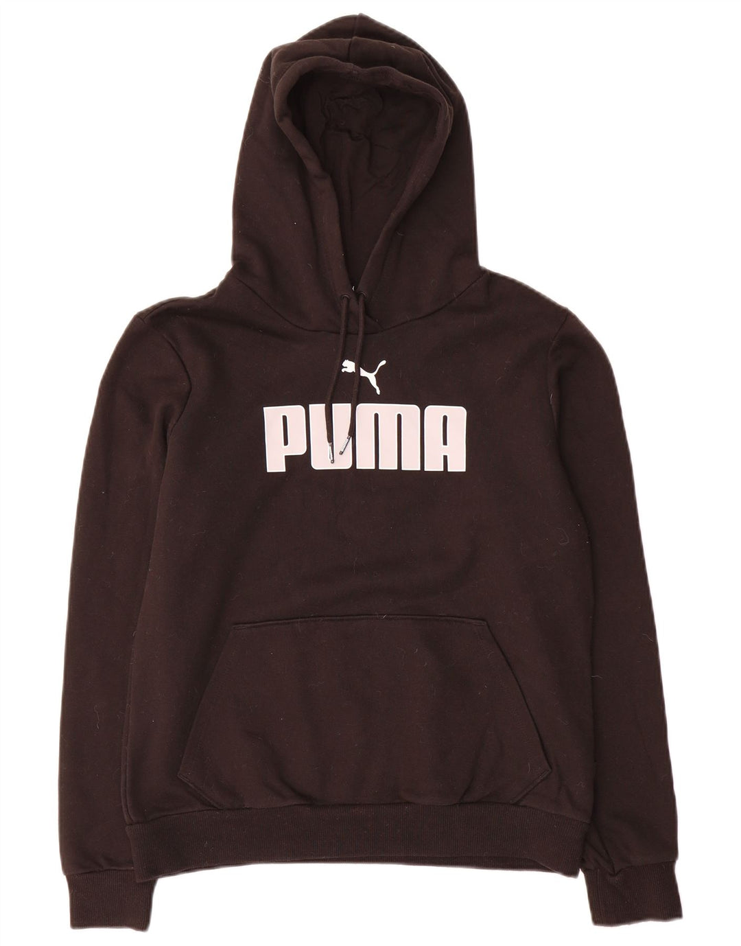 Puma Γυναικείο Γραφικό Hoodie Jumper UK 14 Medium Black