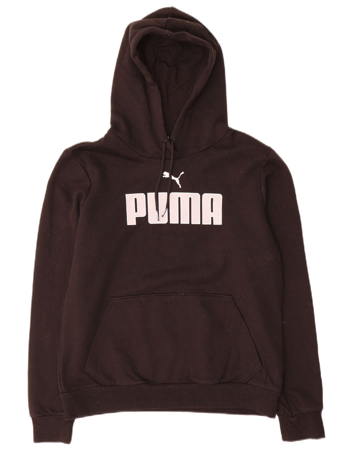 Puma Γυναικείο Γραφικό Hoodie Jumper UK 14 Medium Black