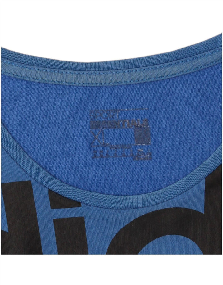 Ανδρικό γραφικό T-Shirt Adidas Climalite Top XL Blue