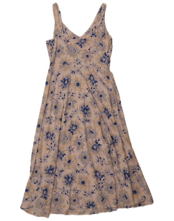 Chaps Γυναικείο Αμάνικο Maxi Φόρεμα UK 12 Μεσαίο πολύχρωμο φλοράλ βαμβακερό