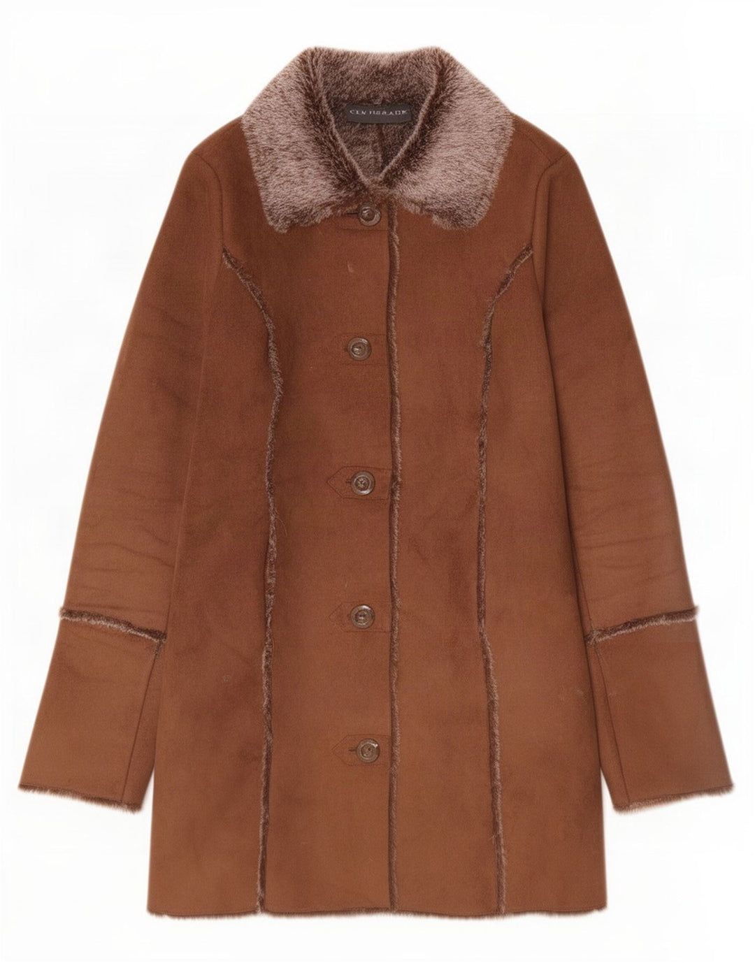 Centigrade γυναικείο πανωφόρι Sherpa UK 10 Small Brown Polyester