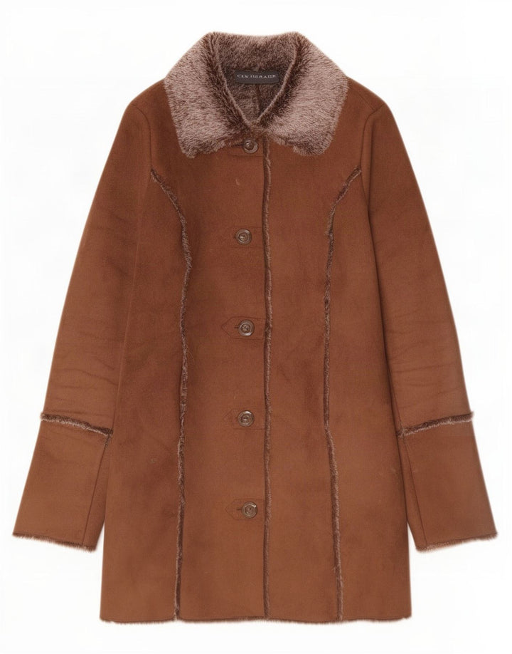 Centigrade γυναικείο πανωφόρι Sherpa UK 10 Small Brown Polyester