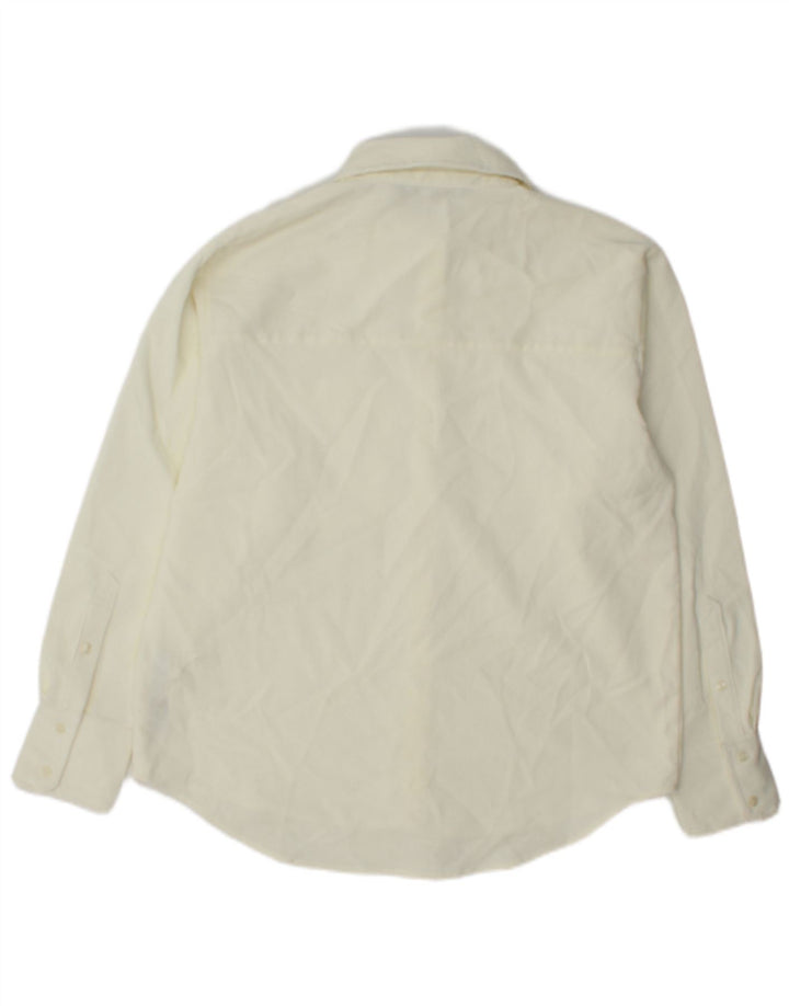 Zara Γυναικείο υπερμεγέθη κοτλέ πουκάμισο UK 10 Small Off White Polyester