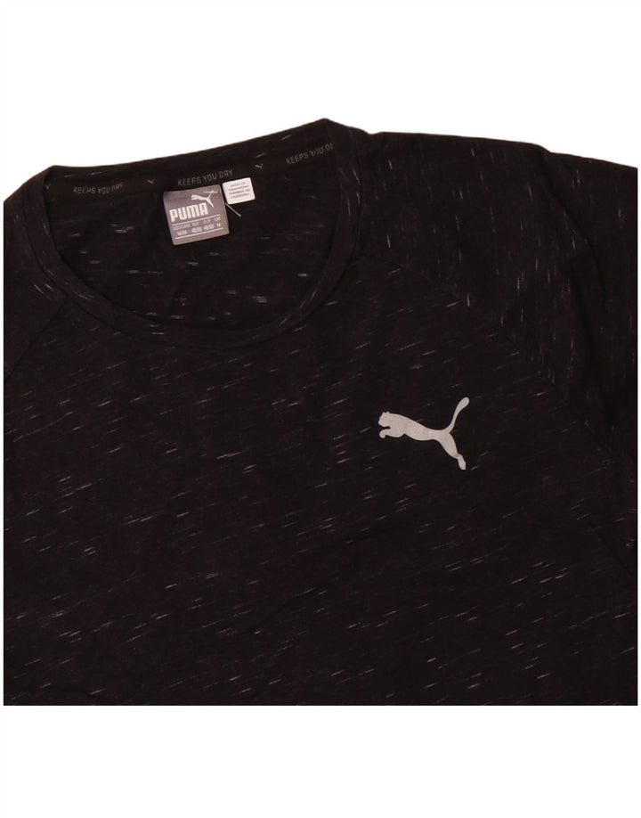 Ανδρικό T-Shirt PUMA Τοπ μεσαίο μαύρο βαμβακερό