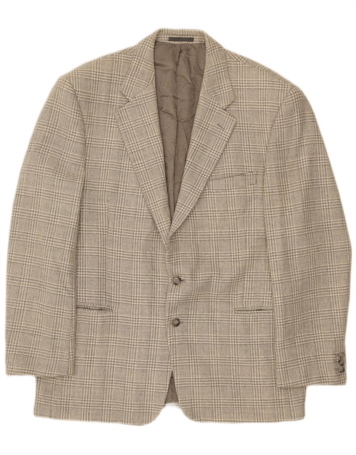 Vintage Ανδρικό σακάκι με 2 κουμπιά σακάκι UK 40 Large Grey Houndstooth