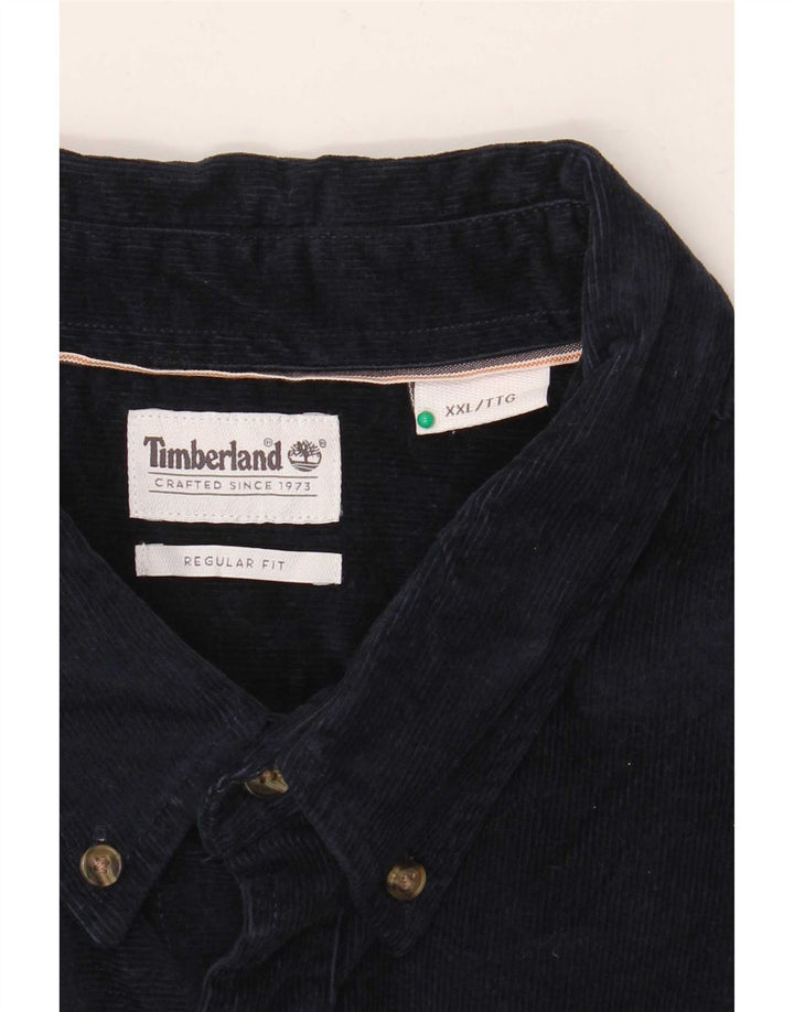 Ανδρικό κοτλέ Timberland πουκάμισο κανονικής εφαρμογής 2XL Navy Blue