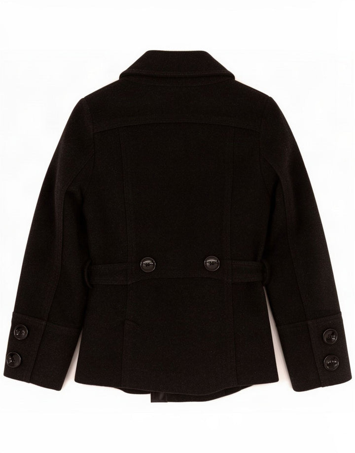 Zara Γυναικείο παλτό μπιζελιού UK 10 Small Grey Wool