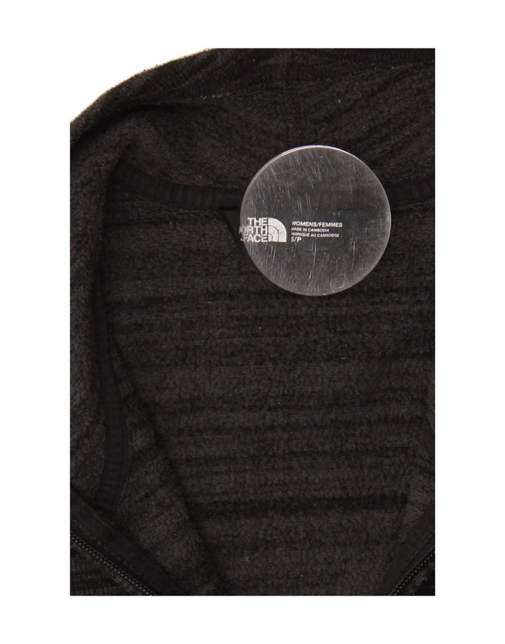 THE NORTH FACE Womens Fleece Jacket UK 10 Small Black Pinstripe Polyester Vintage The North Face and Second-Hand The North Face from Messina Hembry 