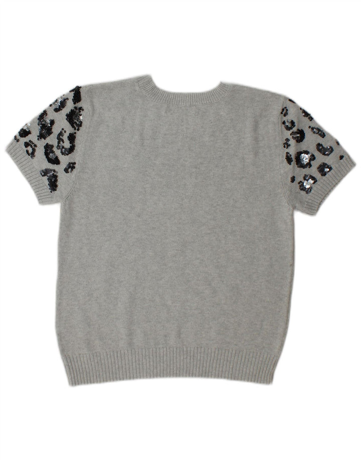 Marks & Spencer Γυναικείο πουλόβερ με λαιμόκοψη UK 14 Medium Grey