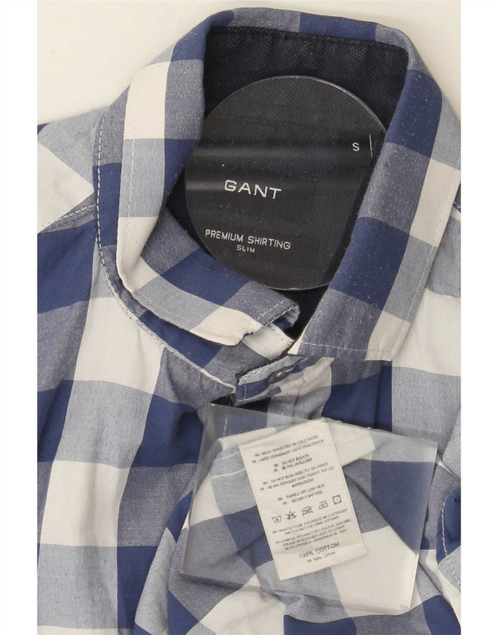 Ανδρικό πουκάμισο Gant Slim Small Blue Gingham Cotton