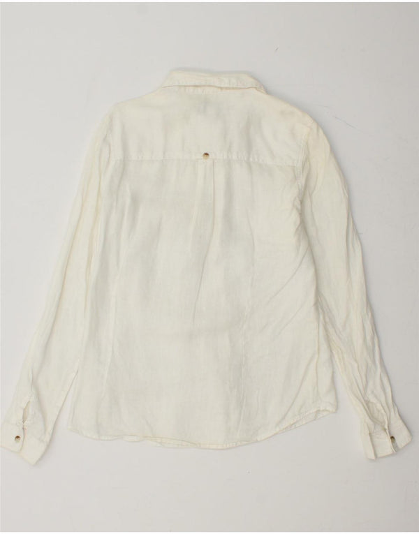 FAT FACE Γυναικείο Πουκάμισο UK 14 Medium Off White Λινό