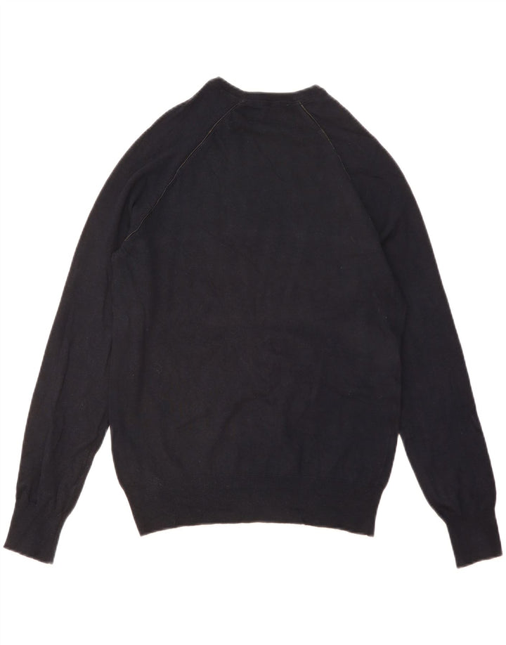 Ανδρικό πουλόβερ με λαιμόκοψη ZARA Small Navy Blue Viscose