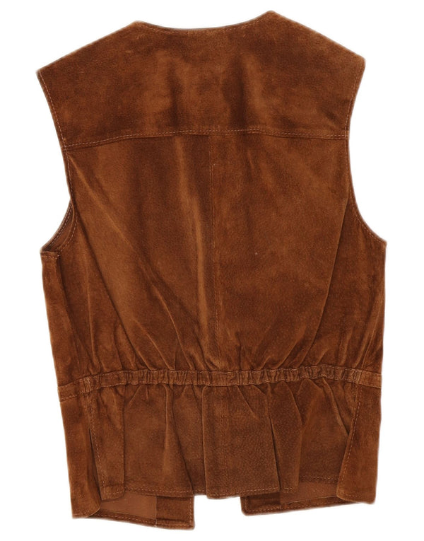 Petite Mademoiselle γυναικείο σουέτ γιλέκο UK 10 Small Brown