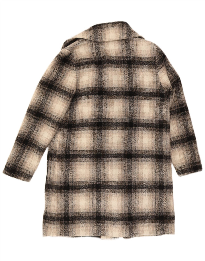 Marks & Spencer Γυναικείο παλτό με διπλό στήθος UK 14 Large Beige Check