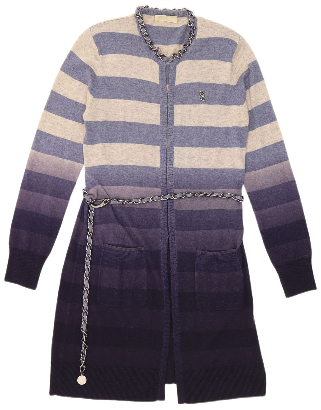 Roberta Scarpa Γυναικείο πουλόβερ ζακέτα IT 46 Large Navy Blue ριγέ