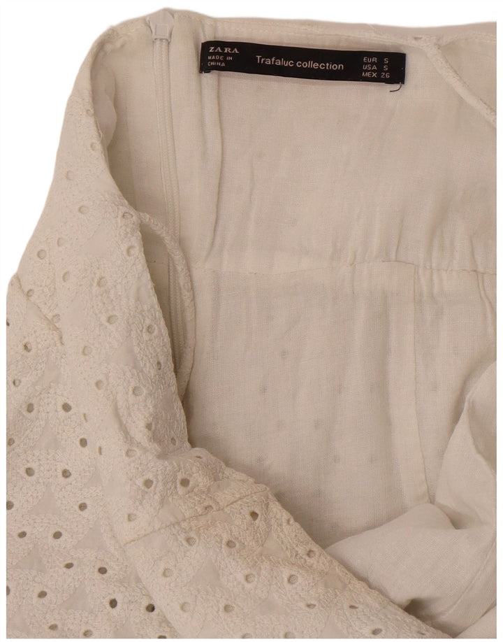 Zara Γυναικείο Playsuit UK 10 Small White
