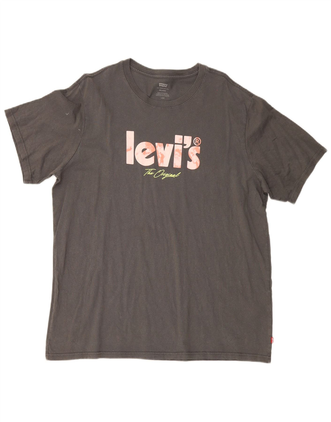 Ανδρικό μπλουζάκι Levi's Relaxed Graphic Top μεγάλο γκρι βαμβακερό