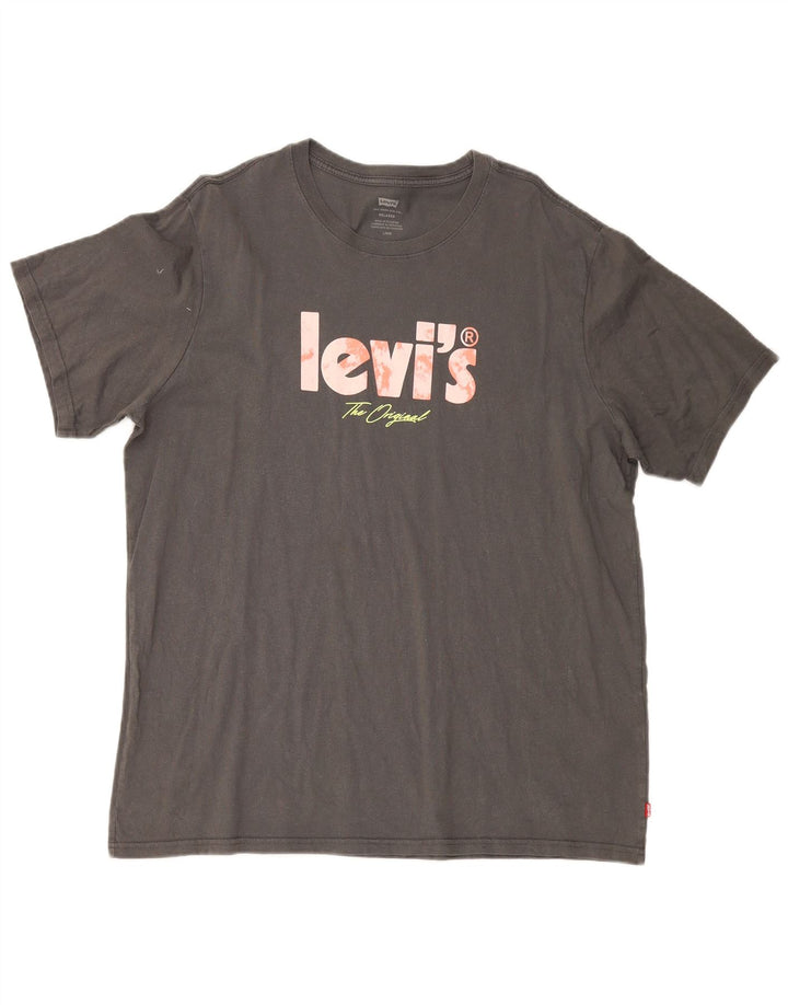 Ανδρικό μπλουζάκι Levi's Relaxed Graphic Top μεγάλο γκρι βαμβακερό