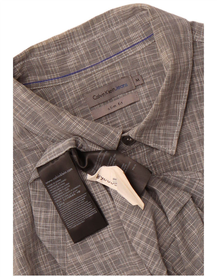 Ανδρικό πουκάμισο Calvin Klein Jeans Slim Fit Βαμβακερό μεσαίο γκρι